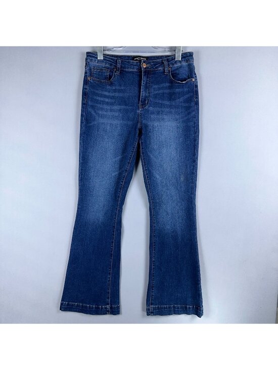 Ashley Mason Denim - Ashley Mason Premium Flare Jeans Mid Rise Womens Size 13/31 Blue Medium Wash